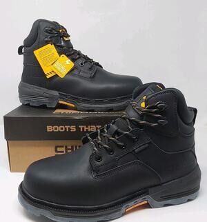 Chinook Sawhorse 6" WP Men's Size 10 Waterproof EH Work Boots Black NWT